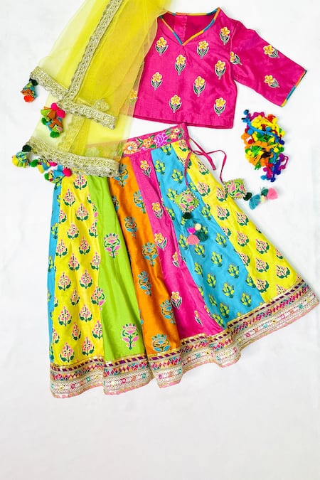 Bagichi Chanderi Silk Lehenga Set 