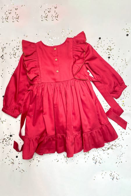 Bagichi Embroidered Flared Dress 