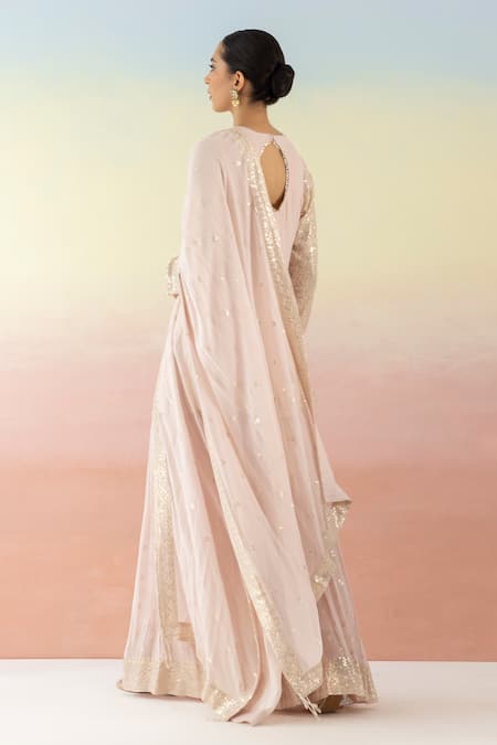 Basanti - Kapde Aur Koffee Sequin Embroidered Kurta Sharara Set 