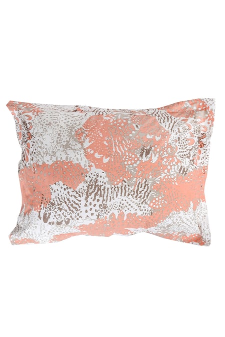 House This_Pink 100 % Cotton Print King Bed Sheet Set_Online_at_Aza_Fashions