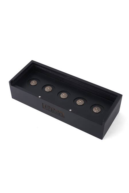 Cosa Nostraa_Gold Plated The Sun-star Buttons Set Of 5_Online_at_Aza_Fashions