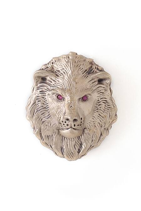 Shop_Cosa Nostraa_Gold Plated The Lion-king Buttons Set Of 13_Online_at_Aza_Fashions