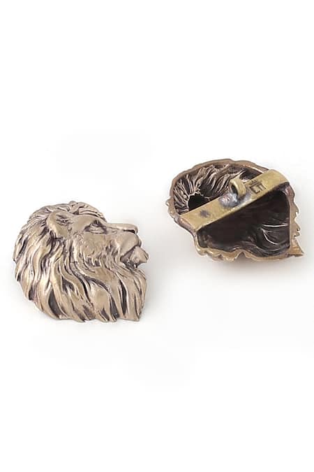 Buy_Cosa Nostraa_Gold Plated The Lion Judah Buttons Set 7_Online_at_Aza_Fashions