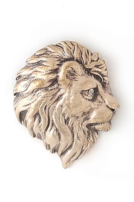 Shop_Cosa Nostraa_Gold Plated The Lion Judah Buttons Set 7_Online_at_Aza_Fashions