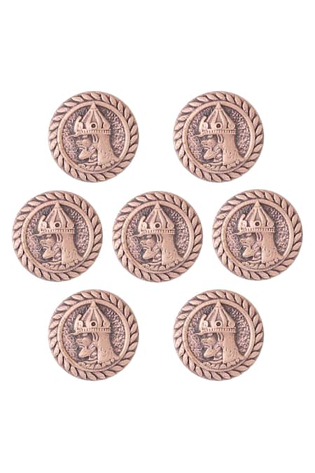 Shop Cosa Nostraa Gold The Alexander Buttons Set Of 7 at Aza Fashions Shop_Cosa Nostraa_Gold The Alexander Buttons Set Of 7 _at_Aza_Fashions
