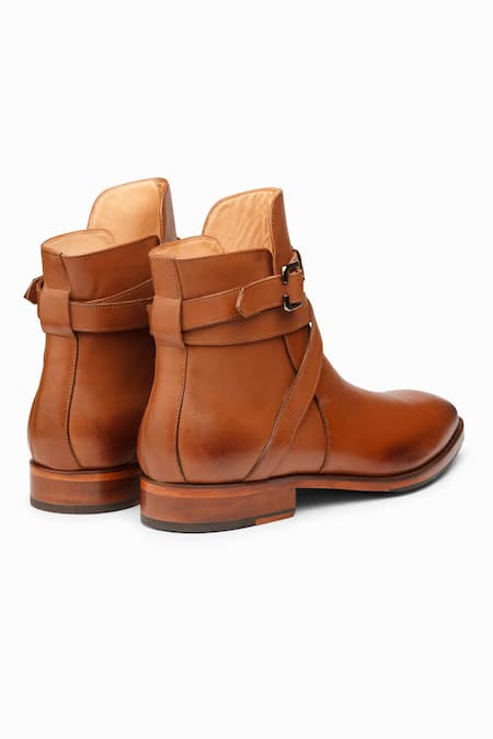 3dm Lifestyle_Brown Jodhpur Boots _at_Aza_Fashions
