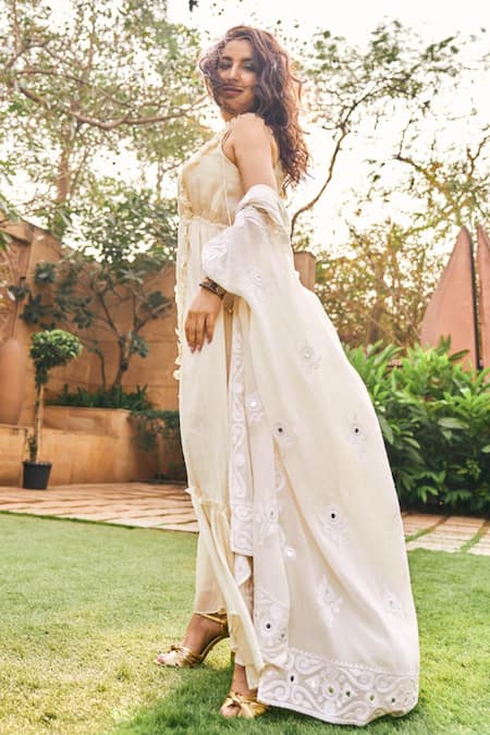 Divya By Divya Anand Mulmul Maxi Dress 