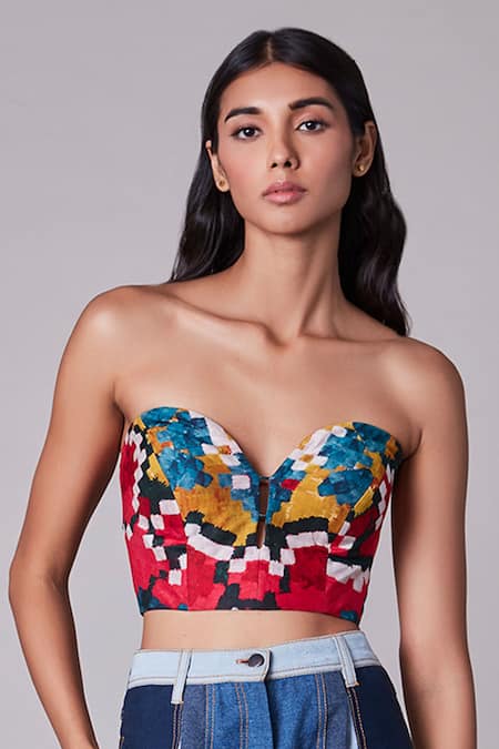 Embroidery bandeau top –