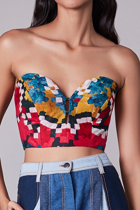 Embroidery bandeau top