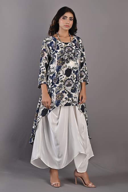 Bohame Marguerite Floral Print Cowl Dress 