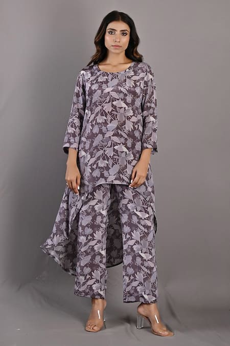 Bohame Floral Print Tunic & Pant Set 