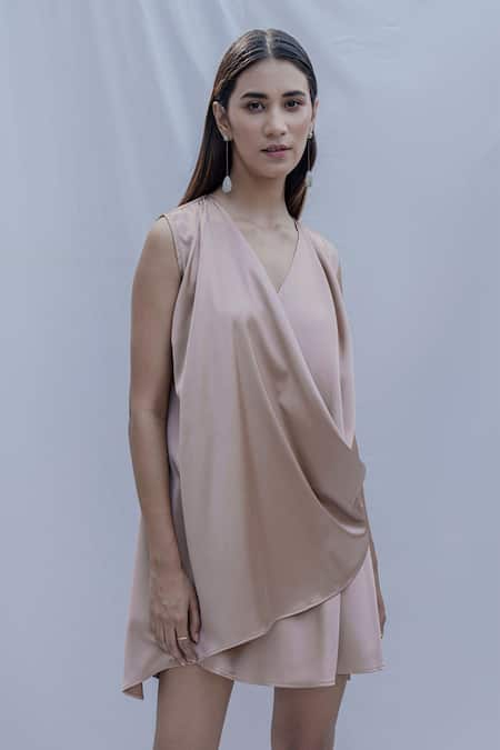 Bohame Tidisha Satin Silk Wrap Dress 