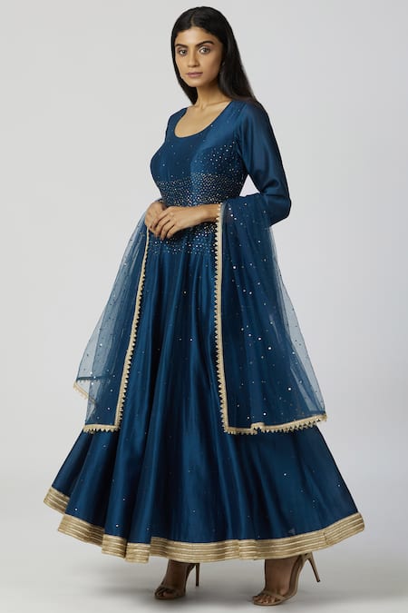 Bohame Chanderi Silk Anarkali Set 