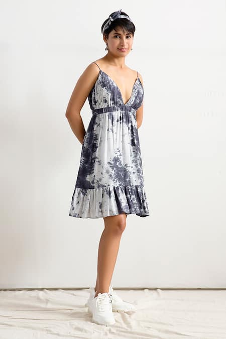 Bohame Mira Tie Dye Pleated Dress 