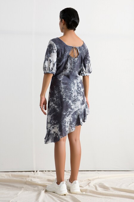 Olivia Asymmetric Dress Grey