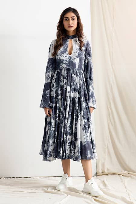 Bohame Zuelia Tie Dye Tiered Dress 