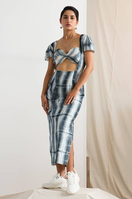 Bohame Alexendria Tie Dye Slit Dress 