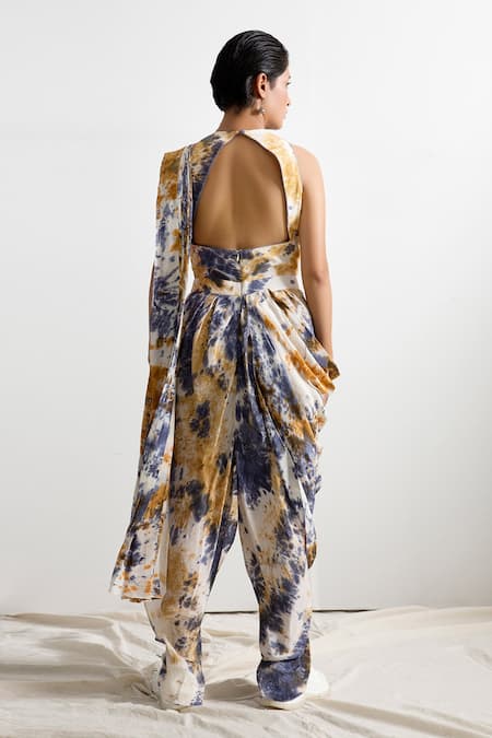 Bohame Myla Tie Dye Draped Jumpsuit 
