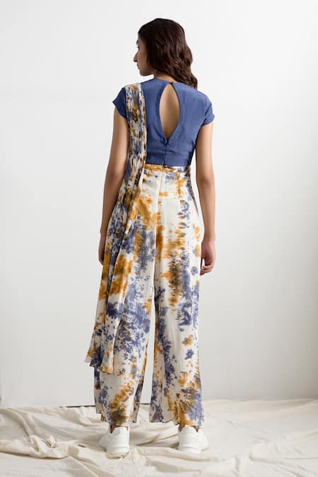 Bohame Sasha Tie Dye Draped Jumpsuit 