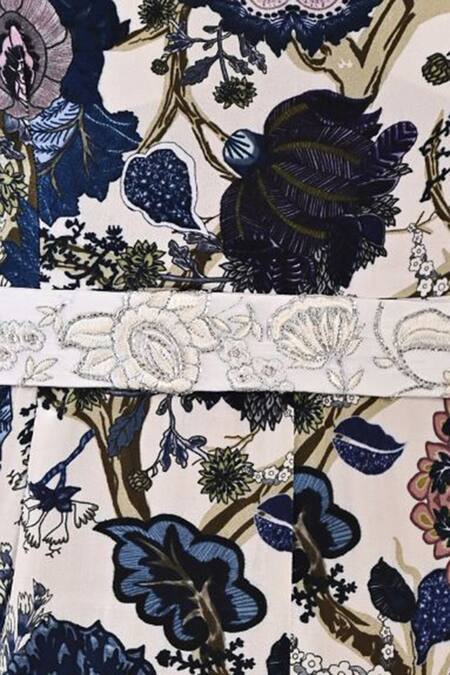 Shop_Bohame_Off White Crepe Floral V Neck Dahlia Print Jumpsuit With Belt_Online_at_Aza_Fashions