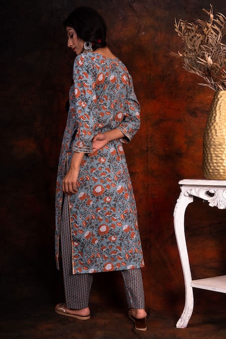 Tashee Block Print Kurta & Pant Set  