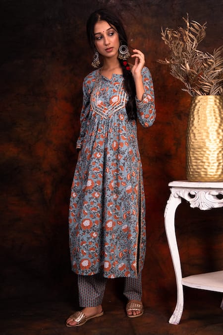 Tashee Block Print Kurta & Pant Set  