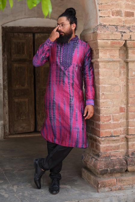 Nitesh Singh Chauhan Tie & Dye Kurta Set 