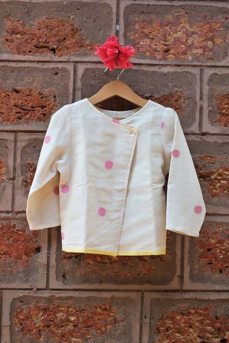 Buy_Love The World Today_White Handloom Cotton Birdsong Reversible Jacket_Online_at_Aza_Fashions