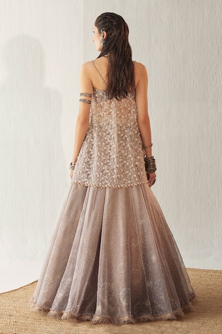 Cedar & Pine Embroiodered Lehenga & Top Set 