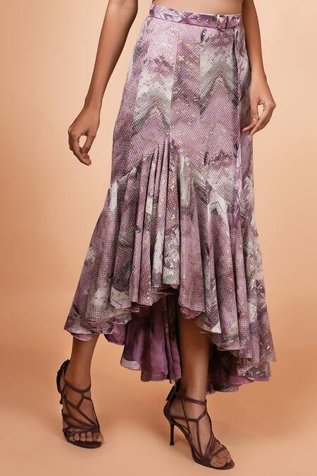 Purple express ruffle skirt~ Brand new with... - Depop