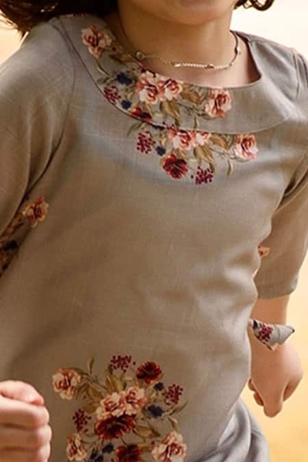 Pasha India_Green Linen Printed Jumpsuit _Online_at_Aza_Fashions