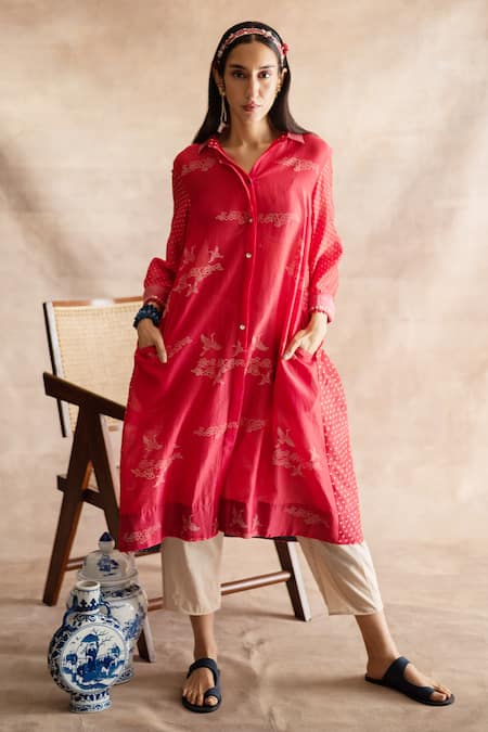 Swatti Kapoor Cam Handwoven Chanderi Tunic 