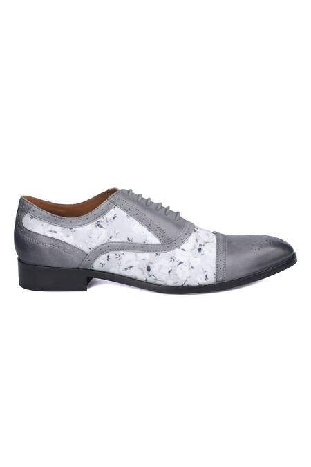 Mistersinister_Crust Leather Brogue Shoes_Online_at_Aza_Fashions