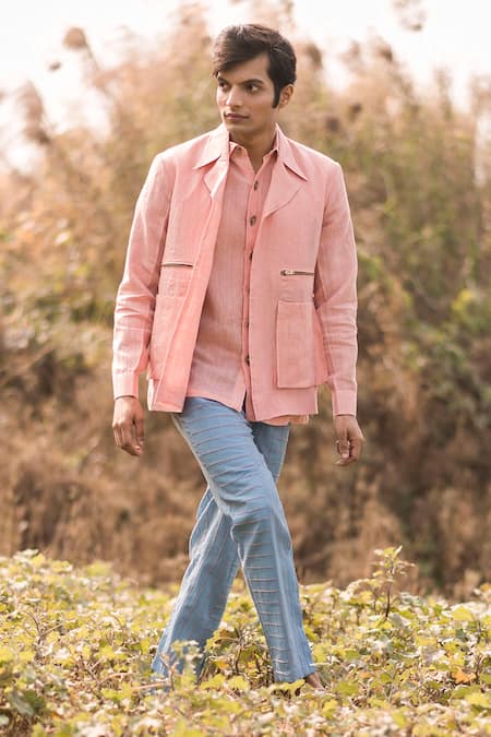 Vaani Beswal Handwoven Linen Jacket 