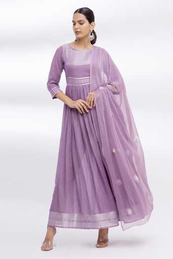 Buy Samyukta Singhania Purple Linen 