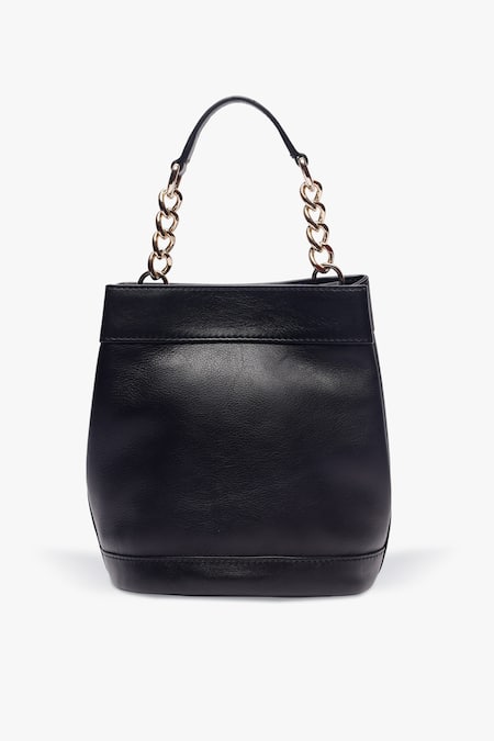 Shop Tan & Loom Black Rani Leather Batwa at Aza Fashions Shop_Tan & Loom_Black Rani Leather Batwa _at_Aza_Fashions