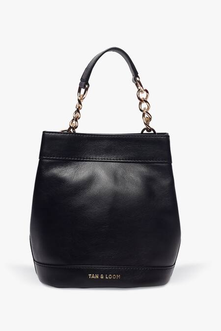 Tan & Loom Black Rani Leather Batwa Online at Aza Fashions Tan & Loom_Black Rani Leather Batwa _Online_at_Aza_Fashions