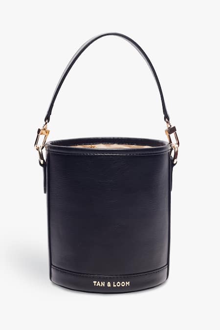 Shop Tan & Loom Black Nappa Leather Potli Bag at Aza Fashions Shop_Tan & Loom_Black Nappa Leather Potli Bag _at_Aza_Fashions