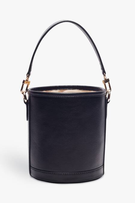 Tan & Loom Black Nappa Leather Potli Bag Online at Aza Fashions Tan & Loom_Black Nappa Leather Potli Bag _Online_at_Aza_Fashions