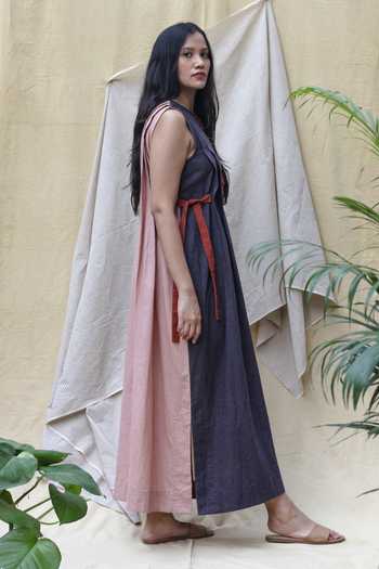 Chambray & Co._Multi Color Opalin Textured Dress_Online_at_Aza_Fashions