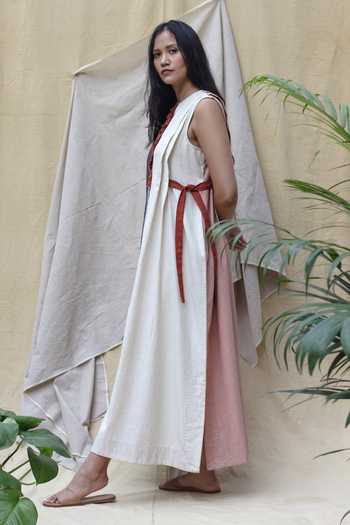 Buy_Chambray & Co._Multi Color Opalin Textured Dress_Online_at_Aza_Fashions