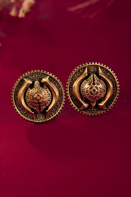 Cosa Nostraa Forest Wonder Carved Cufflinks 