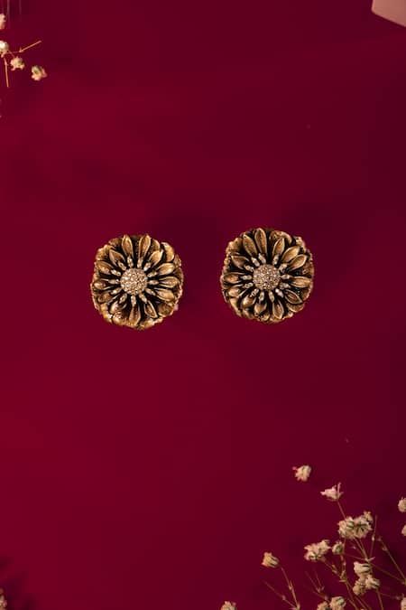 Cosa Nostraa Floral Marvel Carved Cufflinks 