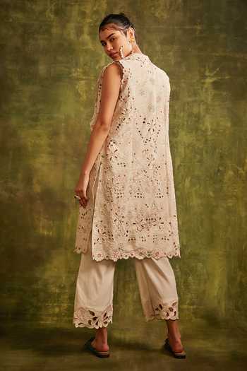 Chandrima Chanderi Cutwork Jacket