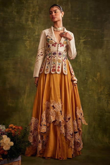 Chandrima Chanderi Layered Lehenga 