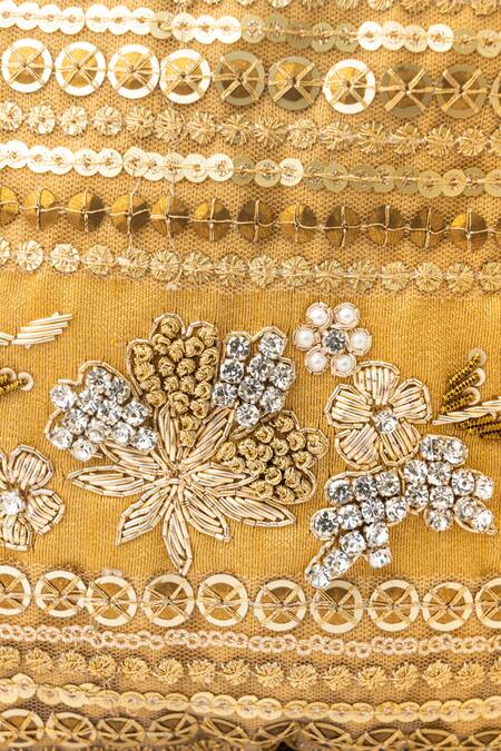 NR By Nidhi Rathi_Gold Embroidered Leilani Potli Bag_at_Aza_Fashions