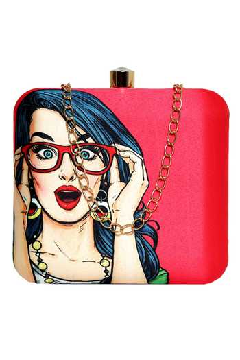 Buy_NR By Nidhi Rathi_Red Digital Print Clutch Bag_Online_at_Aza_Fashions