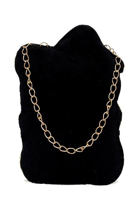 Shop_NR By Nidhi Rathi_Multi Color Bead Work And Stone Flower Teddy Embroidered Mobile Cover_at_Aza_Fashions