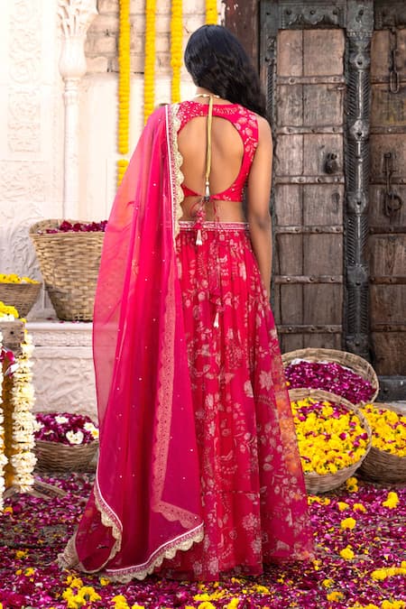 Buy Pink Gold Lehenga Choli Dupatta Indian Lehenga for Women Wedding Party  Designer Wear Online in India - Etsy