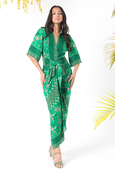 Chhavvi Aggarwal Draped Shirt Dress 